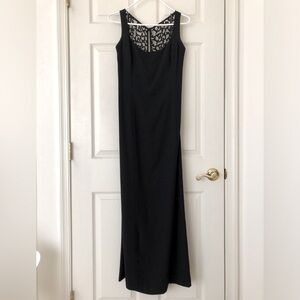 Laundry by Shelli Segal Lace Back Black Evening Gown Size 14